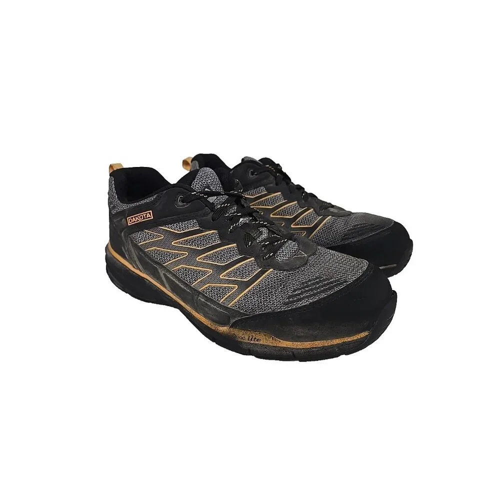 DAKOTA Men's 3604 Aluminum Toe Steel Plate Quad Lite Work Safety Shoes Grey 8M - Picture 1 of 7